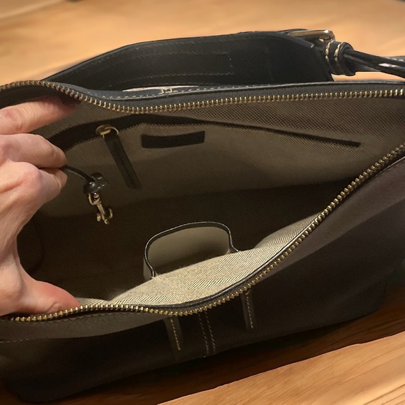 DOONEY & BOURKE Vintage Pebble Leather Hobo Bag - Black - Picture 5 of 5